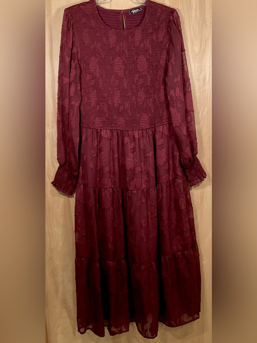 PRETTYGARDEN Fashion Smocked Top Floral Lined Dress - EUC